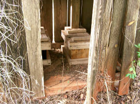 Two seater outhouse